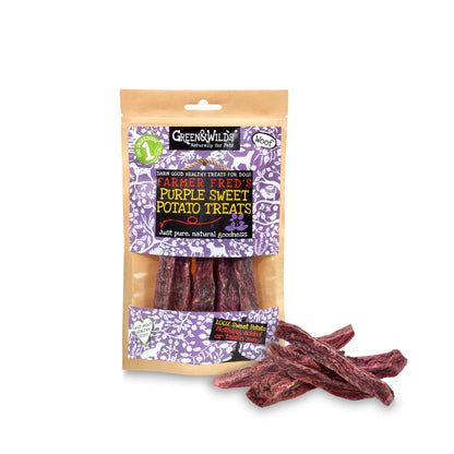 Green & Wilds Sweet Purple Sweet Potato Treats, 100g
